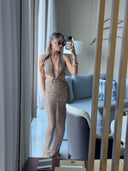 LIMITED EDITION SEQUIN MAXI DRESS - BRONZE