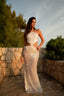 SHELL SEQUIN MERMAID MAXI SKIRT  - WHITE