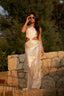 SHELL SEQUIN MERMAID MAXI SKIRT  - WHITE